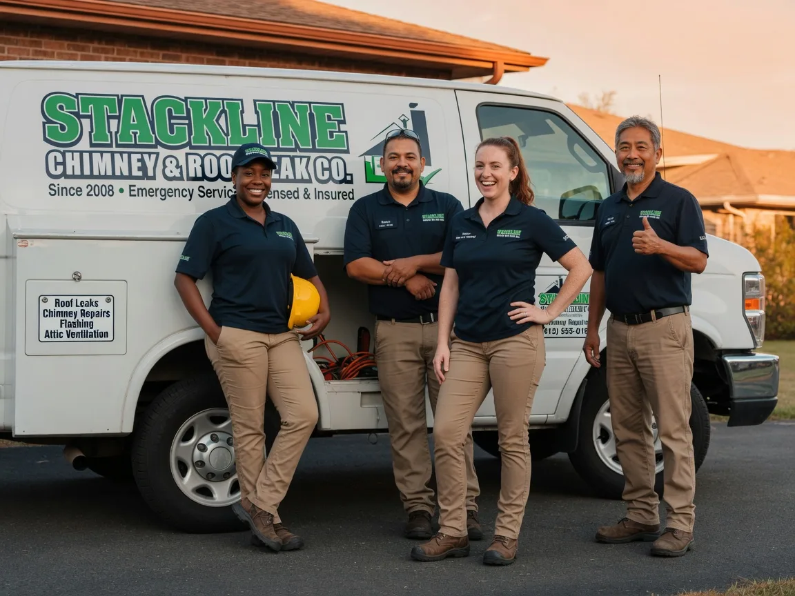 Chimney flashing repair company in Conroe, TX